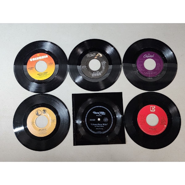 Lot of 5 Assorted 7in Vinyl Records & Flexi-Disc - See Description! 