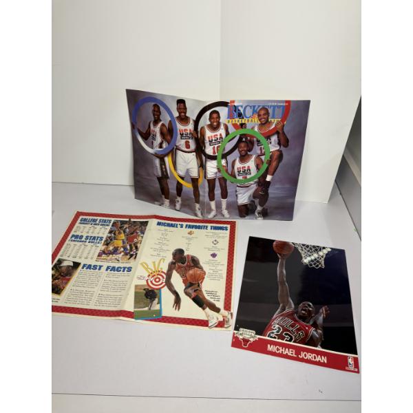 Michael Jordan Posters - USA Basketball Olympics Poster - Michael Jordan Facts/Stats/Faves - Michael