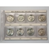 Image 1 : x8 Assorted Years 90% Silver Franklin Half Dollars In Nice Plastic Sleeves FV: $4.00