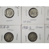 Image 2 : Six Assorted Better Dates 90% Silver Dimes ~ Various Dates & Conditions ~ Face Value $0.60 