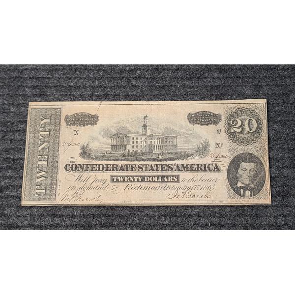 $20 U.S Confederate Note 