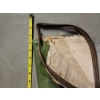 Image 7 : Vintage Green & Tan Leather Soft-Lined Zip-Up Rifle Case ~42in (Damaged - See Photos)
