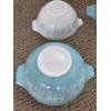 Image 4 : PICKUP IN CANTON - Vintage Pyrex Butterprint Turquoise Cinderella 4 Piece Nesting Bowl Set  