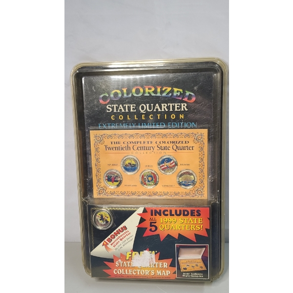Sealed American Historic Society 1999 Extremely Limited Edition Colorized State Quarter Collection