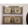 Image 1 : 1935 & 1957 United States Washington One Dollar Silver Certificate Notes - Blue Seals