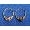 Image 9 : 10K Gold Ring With Emeralds & 10K Gold Open Setting Ring With Clear Stones -Total Weight: 3.5g