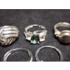 Image 4 : Seven Gorgeous Sterling Silver Rings Ft. Assorted Stones - Weighing Total of 23.4 Grams