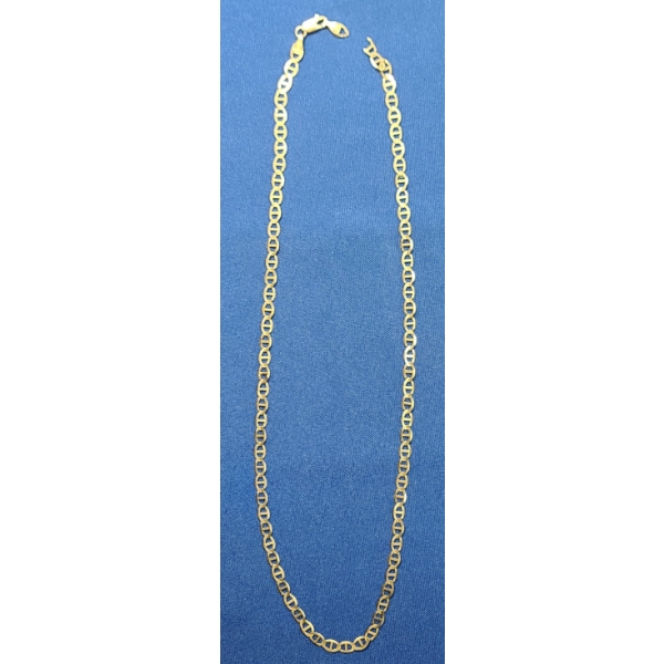 10K Yellow Gold (Broken) Anchor Mariner Chain - Weight: 11.6g