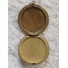 Image 3 : 1.5inch Antique Victorian-Era Gold-Filled Locket ft. Engraved Foliage and Geometric Patterns (14.3g)