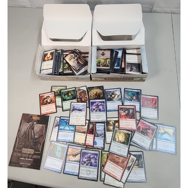 Huge Lot Of Assorted Common Magic The Gathering Cards & Zendikar In The Teeth Of Akoum Book
