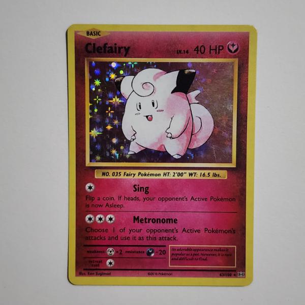 Clefairy 63/108 Holo Rare Vintage Pokemon Trading Card ~ Near Mint or Mint Condition! 