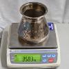Image 5 : RARE SILVER!!! Vintage B.S. 100 High Percentage Solid Indian Silver Lota Vase 4.5" - 358.3g