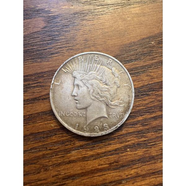 90% Silver - 1923 Silver Peace Dollar - FV $1.00