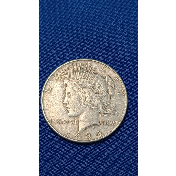 1934 90% Silver Peace Dollar 