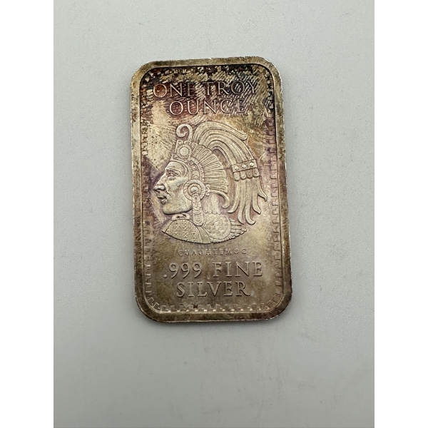 Aztec 1oz .999 Silver Bar
