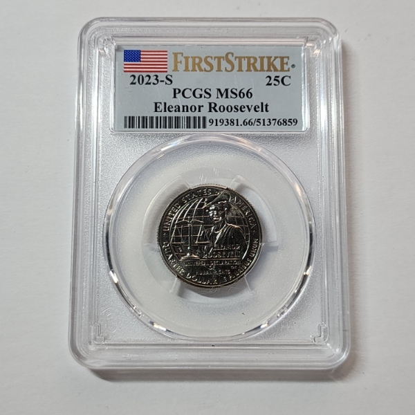 PCGS Graded MS66 United States 2023-S Elenor Roosevelt First Strike Quarter