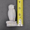 Image 2 : Vintage Uranium Degenhart Glass Wise Owl On Books Figurine - Lavender Blue