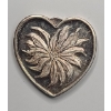 Image 3 : Vintage Golden State Mint Christmas Poinsettia 1/2 Troy Ounce .999 Fine Silver Heart
