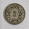 Image 3 : 1921 Switzerland Confoederatio Helvetica 5 Rappen Copper-Nickel Coin