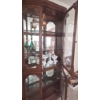 Image 3 : PICKUP IN CANTON - Fantastic Mahogany Mirrored Back Curio Cabinet 4 FT Wide 2 Door Upper & Lower Exc