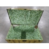 Image 5 : Very Pretty Vintage 20''x26''x36'' Yellow Painted Trunk On Wheels 