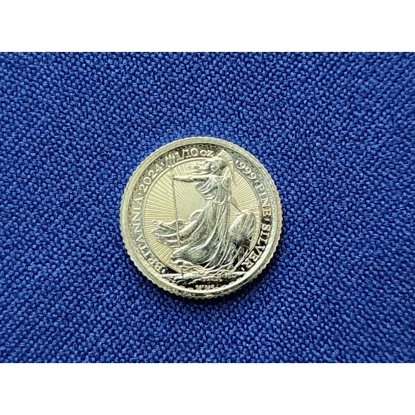 2024 1/10th Ounce .999 Fine Silver Britannia Round - The Royal Mint 
