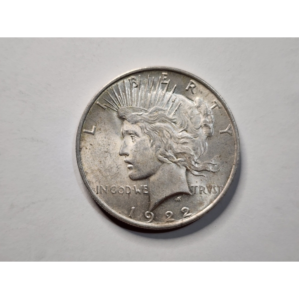 1922 United States 90% Silver Peace Dollar from Philadelphia Mint
