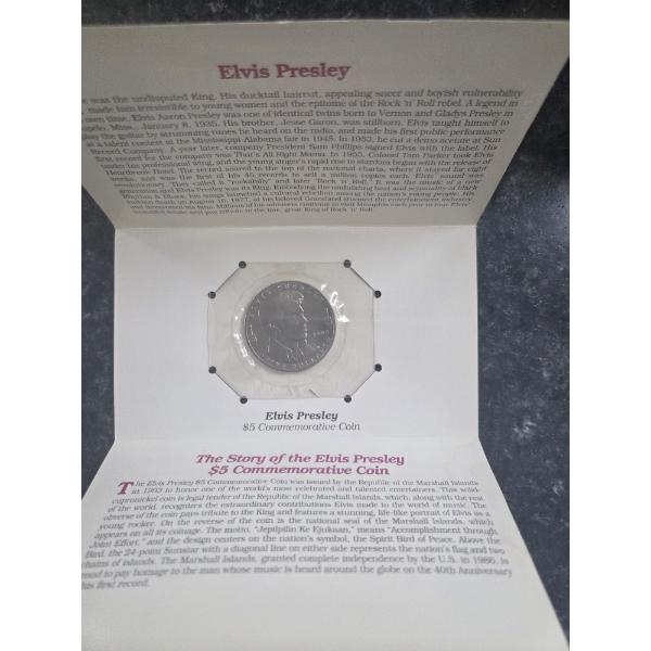 Five Dollar Elvis Commemorative Coin In Mint Condition





















