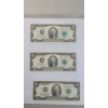 Image 1 : (3) US 2003 $2 Federal Reserve Notes Including 2003 A $2 Federal Reserve Note From Bank Of Cleveland