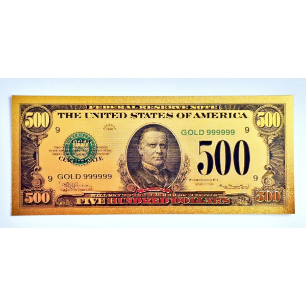 1934 US "$500 " Gold Foil Note - PURE 24k (.999) Gold Foil They weigh approximately 3 - 4 grams