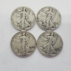 Image 1 : Four Assorted Years Walking Liberty Half Dollars - 90% Silver - FV: $2.00