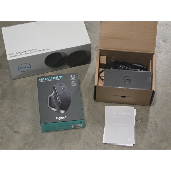 New! Dell Universal Dock, Wireless Mouse, & Dell Speakers