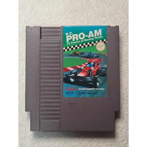1987 R.C. Pro-AM Nintendo NES Video Game Cartridge in Sleeve - 32 Tracks of Racing Thrills