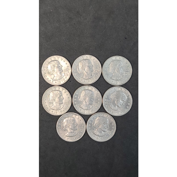 (8) 1979 Susan B. Anthony Dollar Coins - Face Value: $8.00