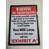 Image 1 : Rivers Edge Products 12" x 17" Exhibit A Tin Sign