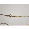 Image 7 : 14K Gold: Flat Chain Necklace, Beaded Chain Necklace, Cherub Pendant TW: 3.9g