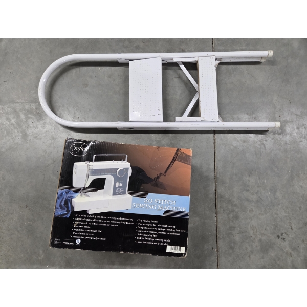  New In Box Crofton Portable Sewing Machine & White Metal Folding Step Stool -No Shipping Available