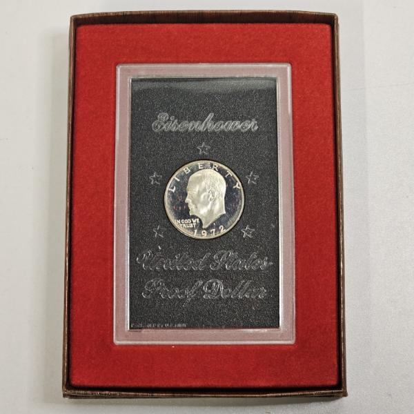 1972-S 40% Silver Eisenhower Dollar in U.S. Mint Plastic Holder