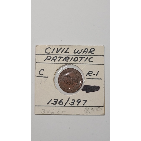 1863 "Beware" Patriotic Civil War Token