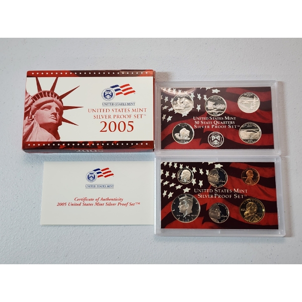 2005 United States Mint Silver Proof Set in Original Packaging w/ CoA