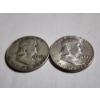 Image 2 : $1.00 Face Value in Benjamin Franklin 90% Silver Half Dollars