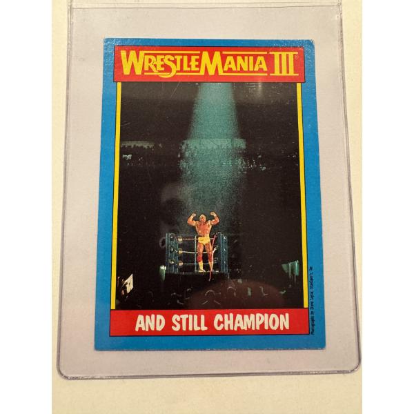 1987 Topps Hulk Hogan Wrestle Mania III Wrestling Card - Mint Condition