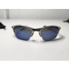 Image 2 : Oakley Polarized Wire Frame Sunglasses - Blue Lenses Silver Frame - With Microfiber Bag