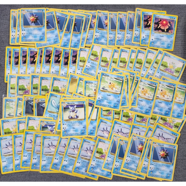 HUGE Assortment of Vintage Water Type Pokemon Trading Cards ~ MANY GREAT VINTAGE CARDS!