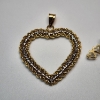 Image 2 : Two 14K Gold Heart Pendants - Total Weight: 2.4g