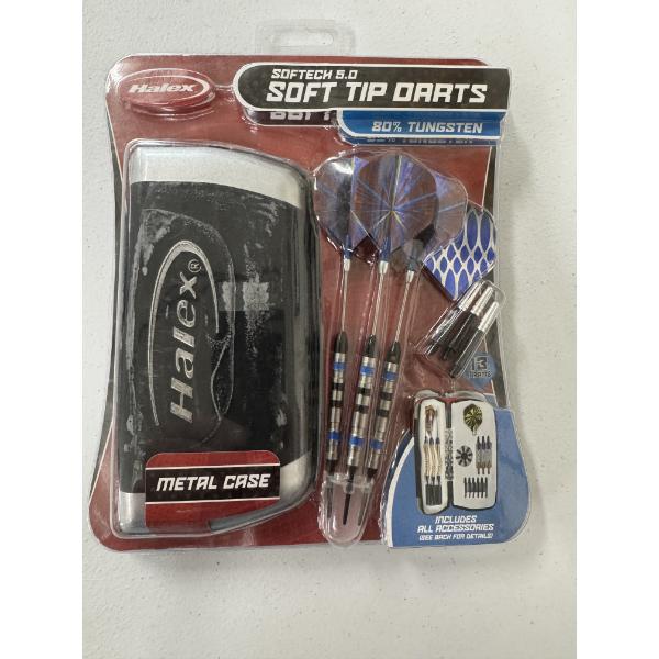 Brand New Halex Softtech Soft Tip Dart Set With Aluminum Case