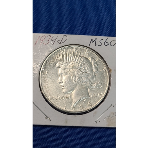 1934-D 90% Silver Peace Dollar