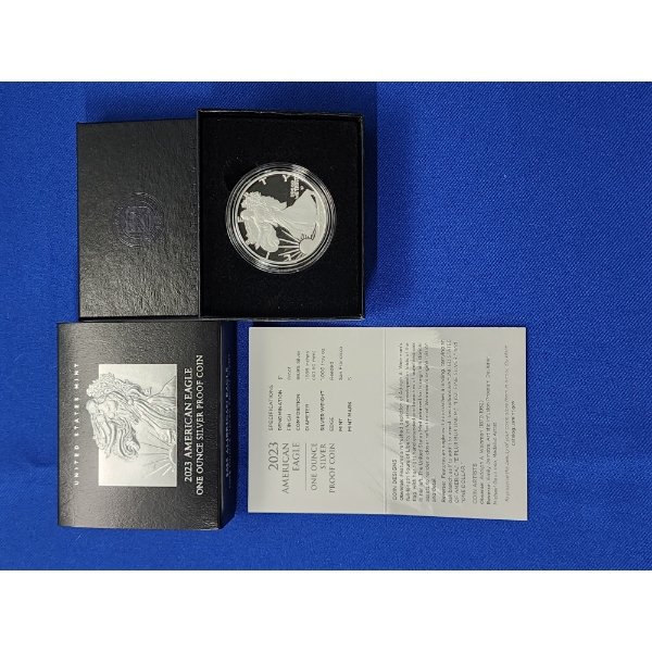 2023-S Silver American Eagle $1 Proof - 1 Troy Ounce 99.9% Silver w/ Original Box & COA