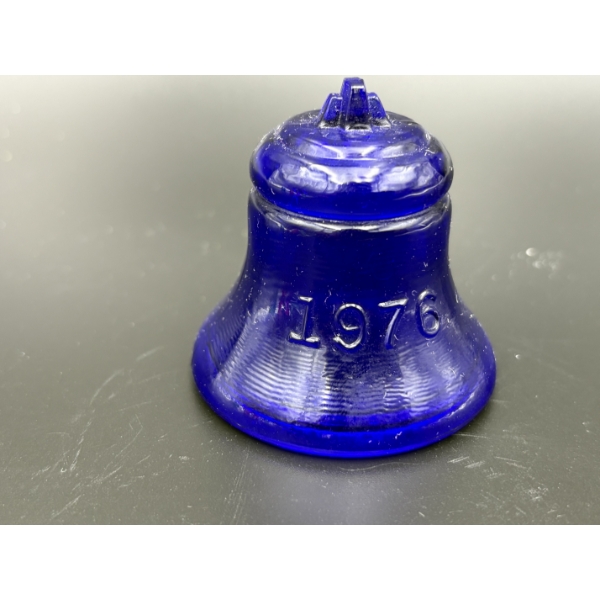 Degenhart 1776-1976 Blue Liberty Glass Bell 