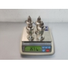 Image 5 : Crown Sterling Weighted 4.5" Salt & Pepper Shakers Total Weight: 357.1g